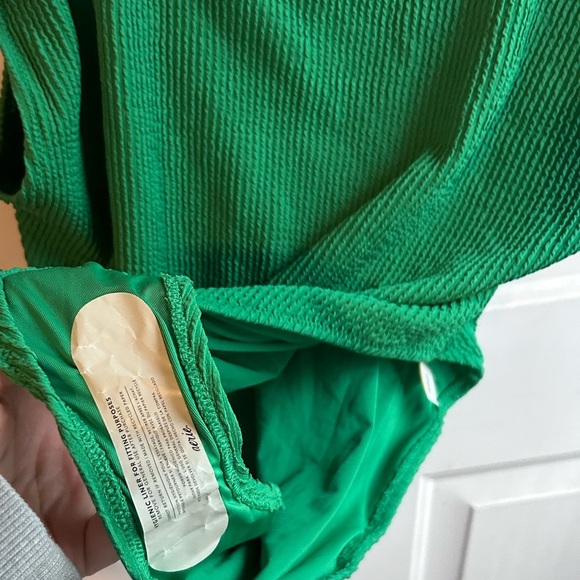 Aerie Crinkle Birthday Scoop Cheekiest One Piece Swimsuit green NWT beach XXL - Picture 6 of 6